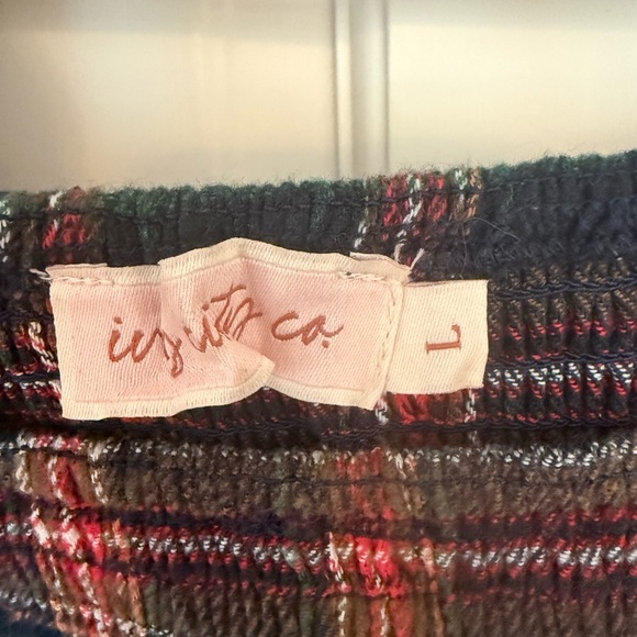 Ivy City Co Madeline Midi Tiered Prairie Dress Red Plaid - Picture 4 of 8